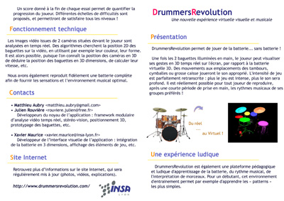 Virtual Drums presentation leaflet